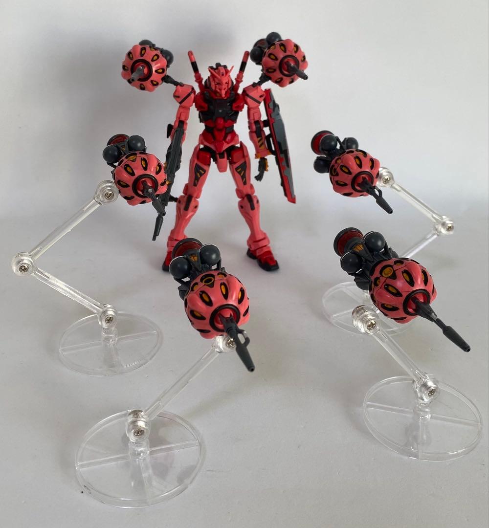 赤いガンダム【ビット6基】ガンプラ！HG！ジオラマベース！ビット台座