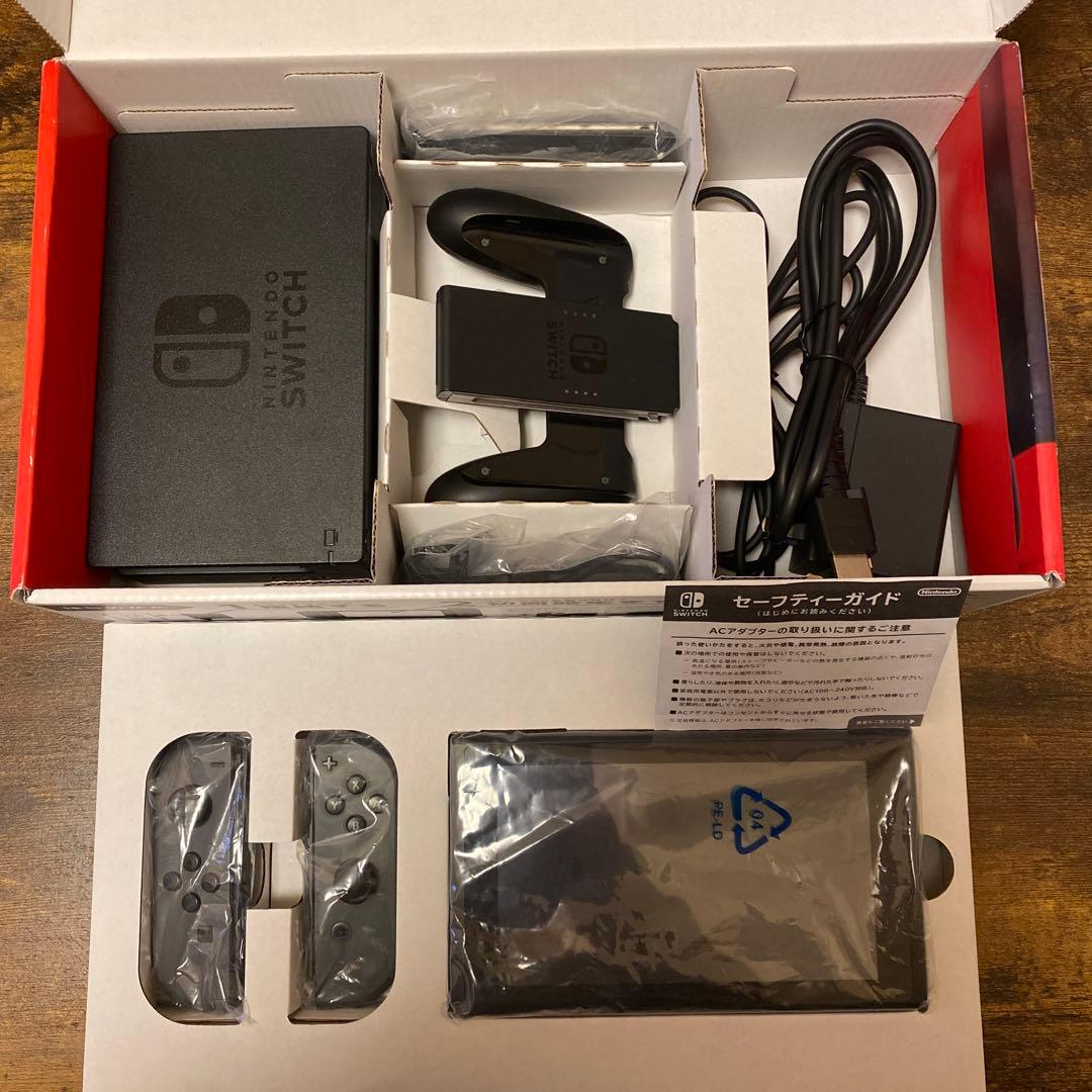 Nintendo Switch 本体 グレー 付属品完備　SDカード付き Nintendo Switch 新品 任天堂 Joy-Con (L) (R) グレー/スイッチ本体