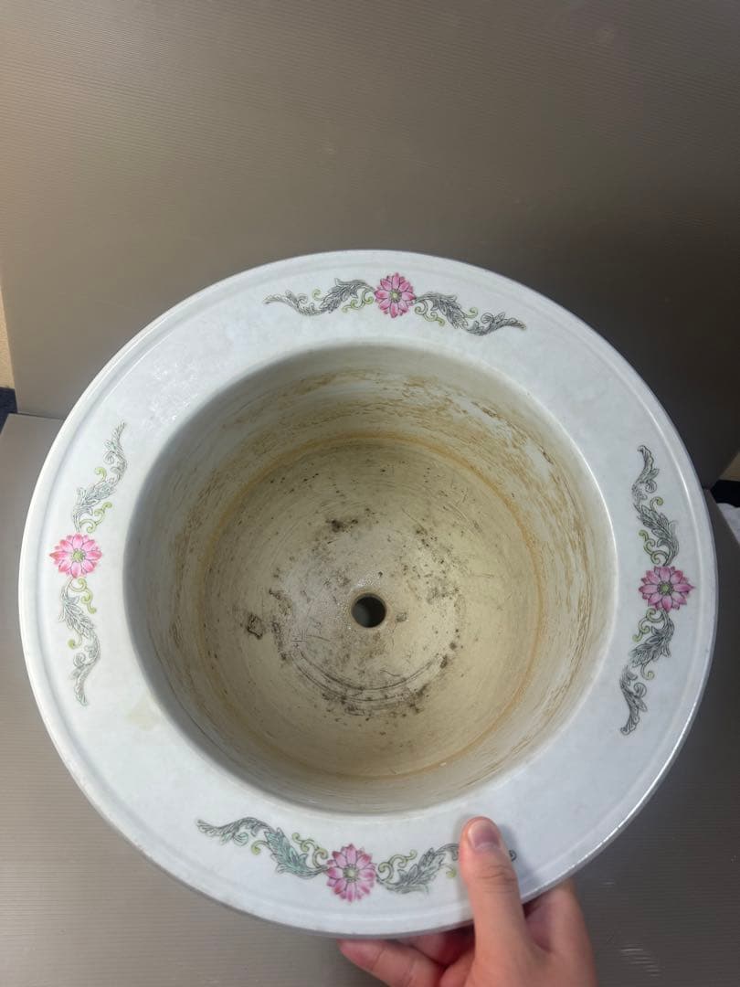 2609 中国骨董 花鳥文 鉢 植木鉢 時代物 - メルカリ