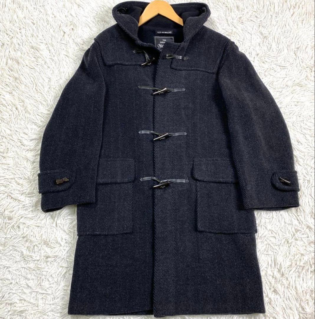 美品✨英国製 ヘリンボーン グローバーオール ロングダッフルコート XL相当 Gloverall グローバーオール ダッフルコート ヘリンボーン ロング
