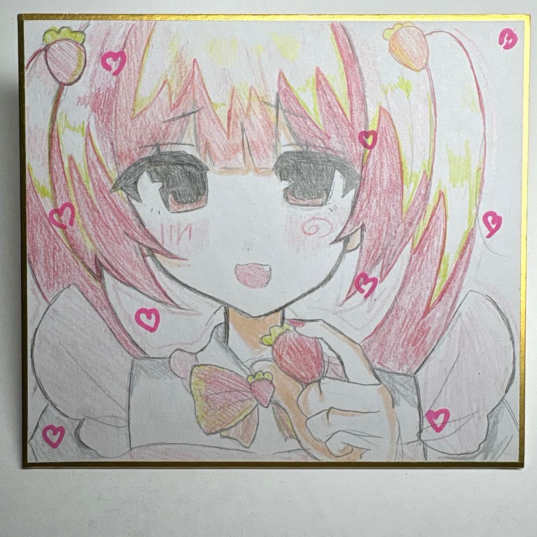 手描きイラスト】 萌え絵 オリジナル 女の子 原画 - メルカリ