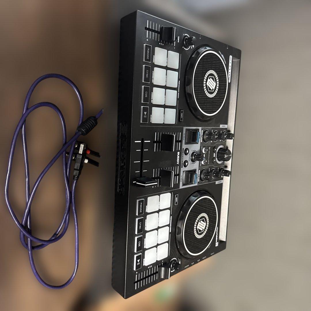 DJコントローラー 黒 + audio-technica ヘッドフォン ヘッドフォン,モニターヘッドフォン,スタジオモニターヘッドフォン