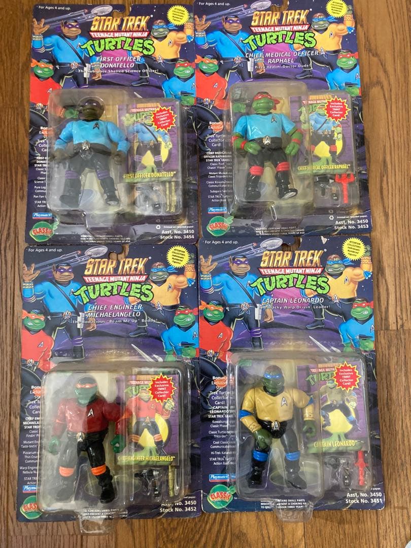 週末セール　ミュータントタートルズ スタートレック ４体セット Teenage Mutant Ninja Turtles 4人セットパッケージ |松岡ミチヒロ