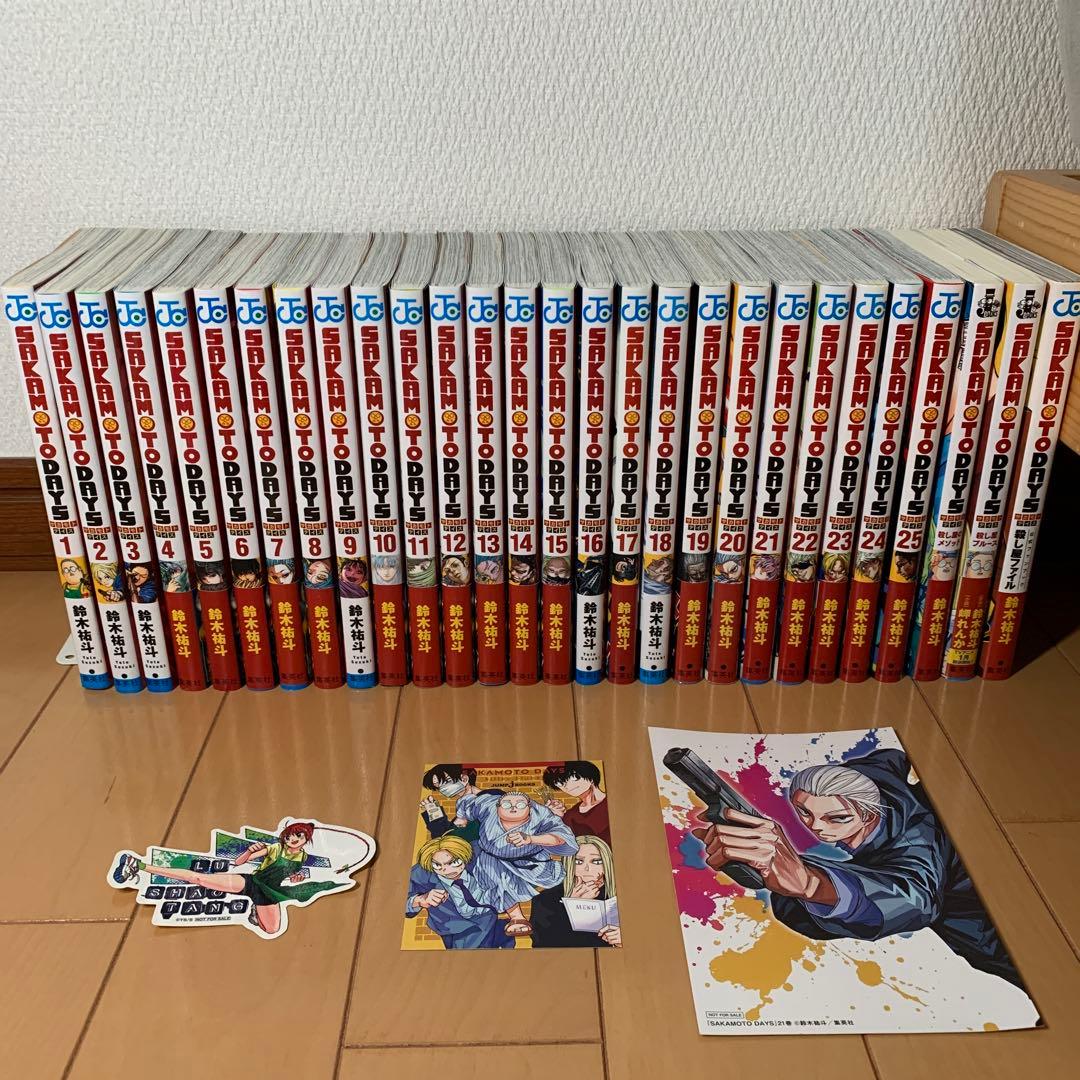 坂本デイズ　全巻セット+公式ファンブック、小説2巻 +おまけカード、ステッカー 000000011914_mc8HWaY.jpg