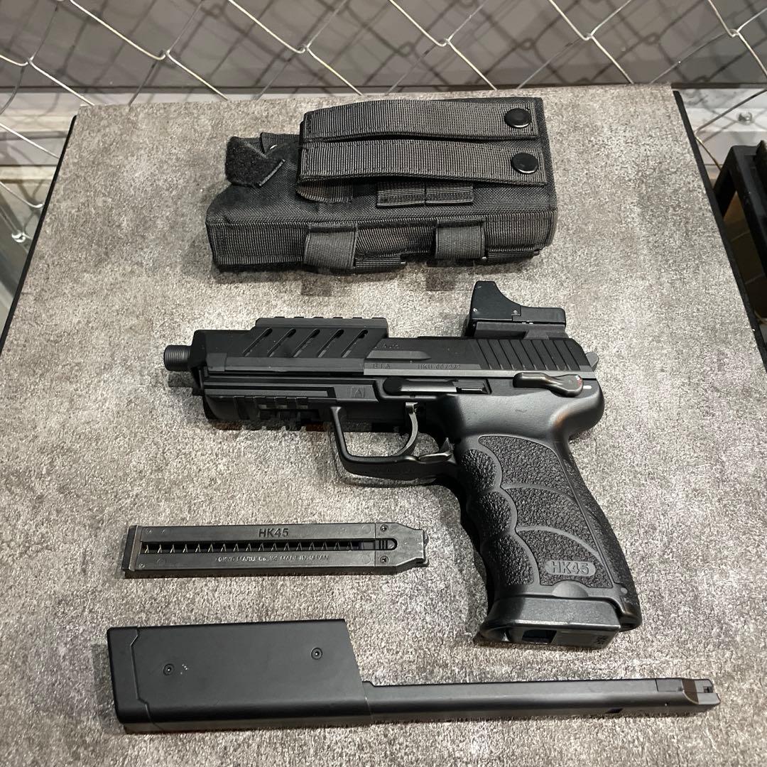 東京マルイ　HK45 電動ハンドガン及びレッドドットサイト及びケース等付き 東京マルイ】HK45｜電動ハンドガン｜装弾数30発｜7.2Vマイクロ500