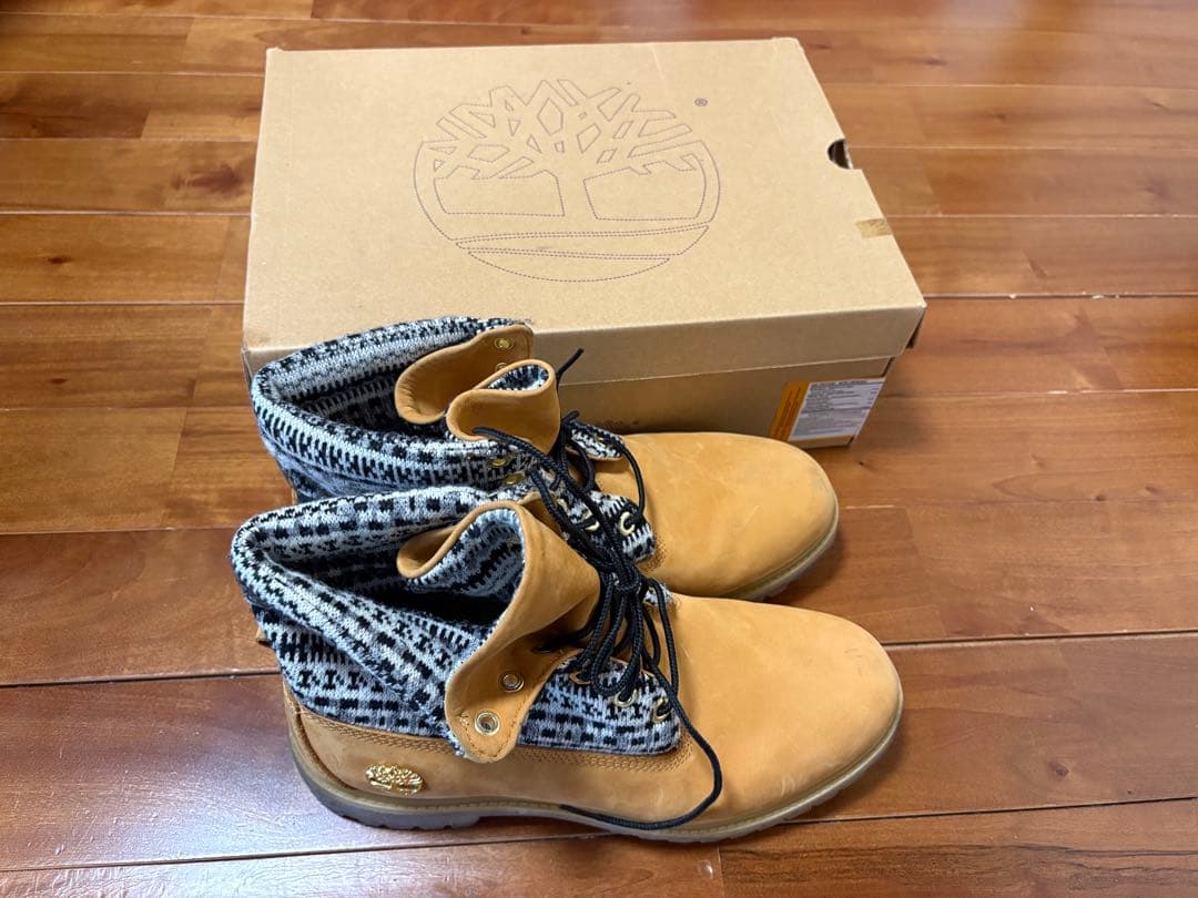 Timberland ワークブーツ 27.5cm 茶 6437R ロールトップ