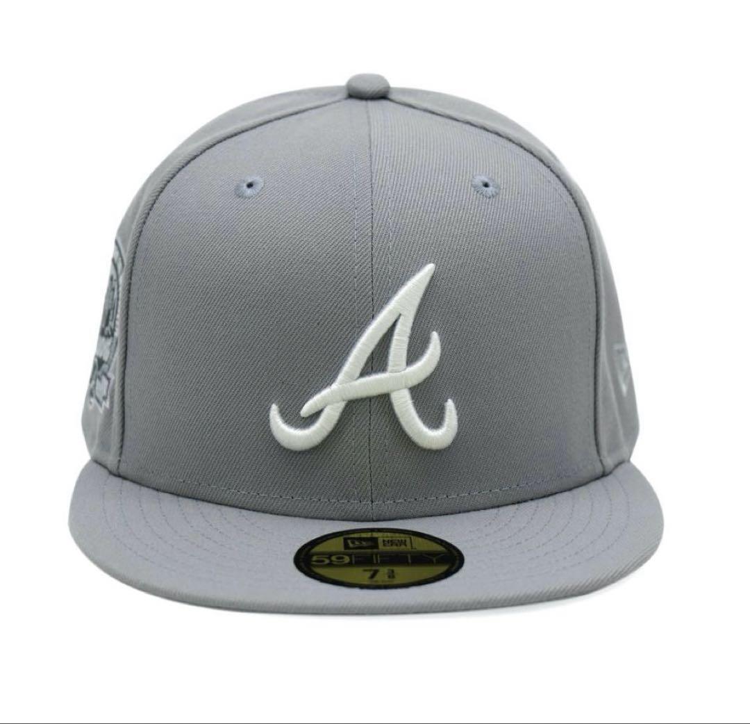 ニューエラ thecap限定 アトランタブレーブス キャップ グレー THE CAP 59FIFTY SPACESHIP アトランタ・ブレーブス グレー