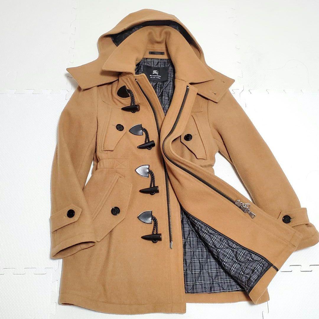 美品✨バーバリーブラックレーベル キャメル ダッフルコート ウール ホースロゴ BURBERRY BLACK LABEL（バーバリーブラックレーベル） 美品 ミドル丈