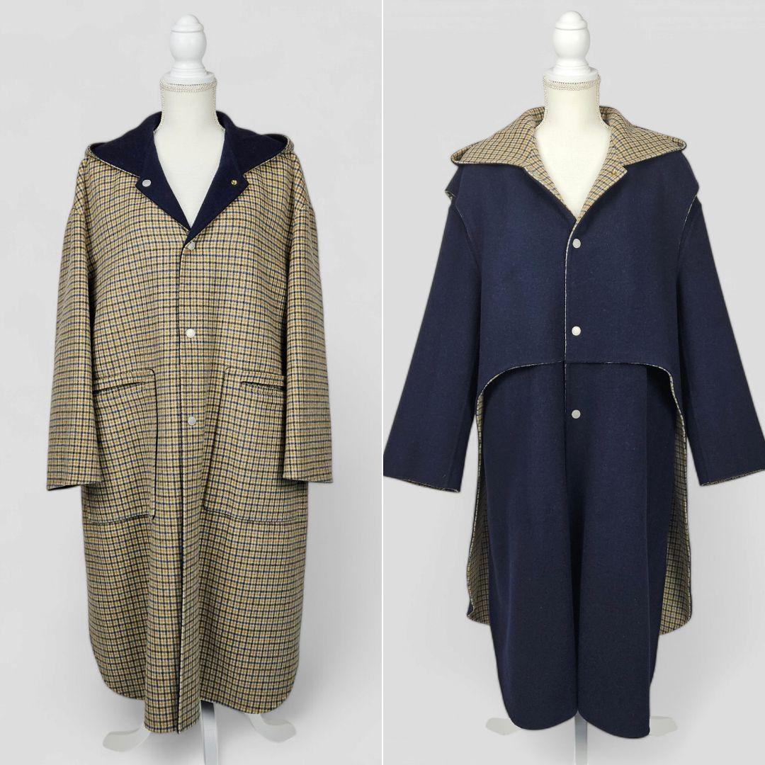 極美品】ブラミンク ダブルフェイス リバーシブル コート ガングラブ