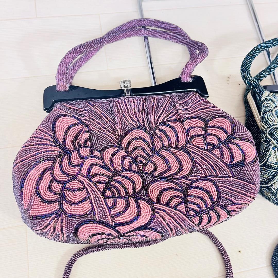 5個 まとめて】ビーズバッグ 和装小物 ハンドバッグ 東京小黒 など