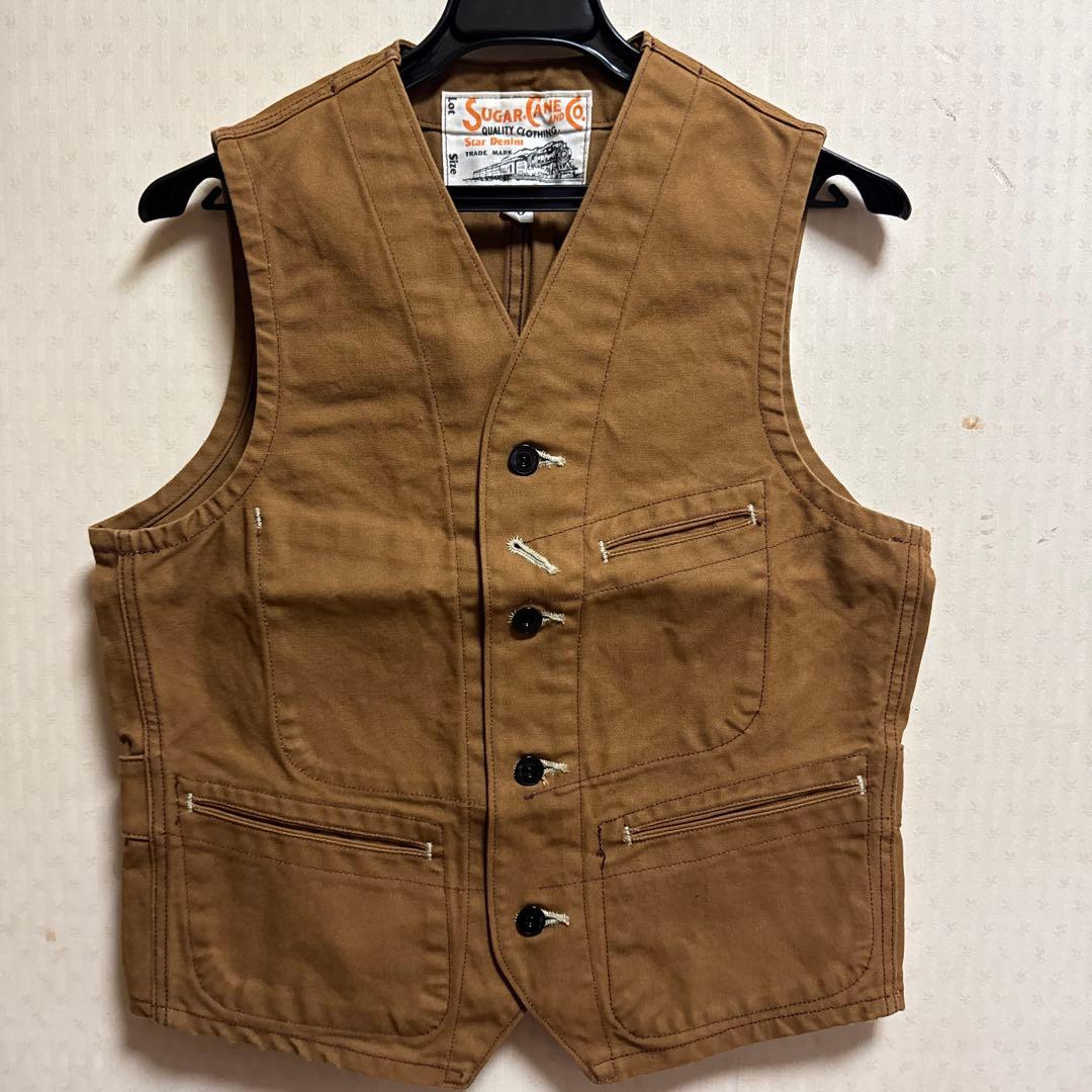 SUGAR CANE ブラウンダック ワークベスト 36 美品 SUGAR CANE ブラウンダック ワークベスト 36 美品 - メルカリ