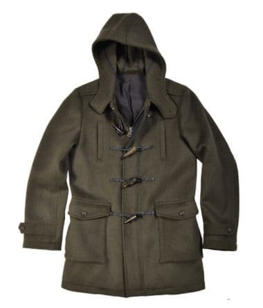 ラウンジリザード ウール/アンゴラメルトンダッフルコート