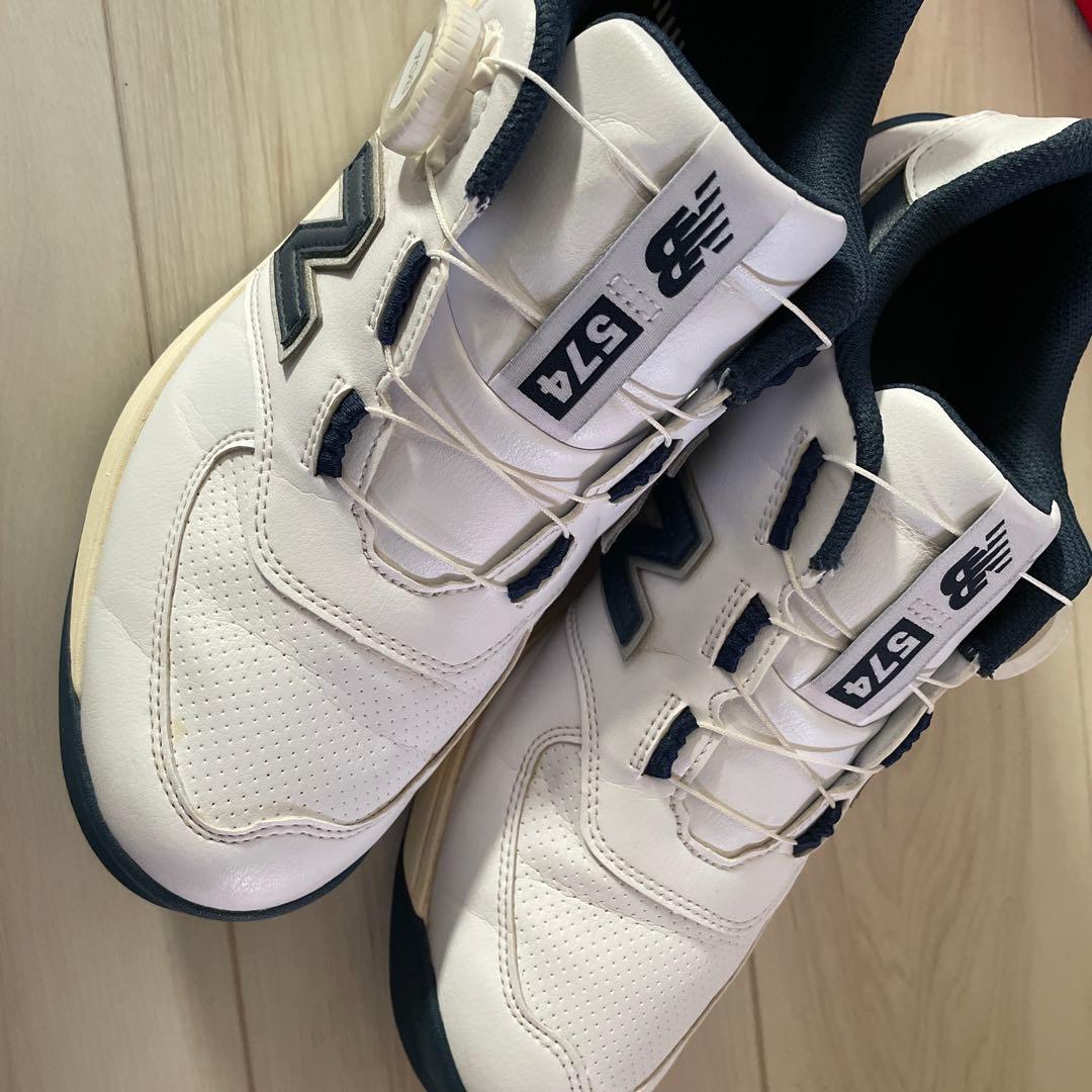 【Aki】New Balance 574J ゴルフシューズ 26.5cm