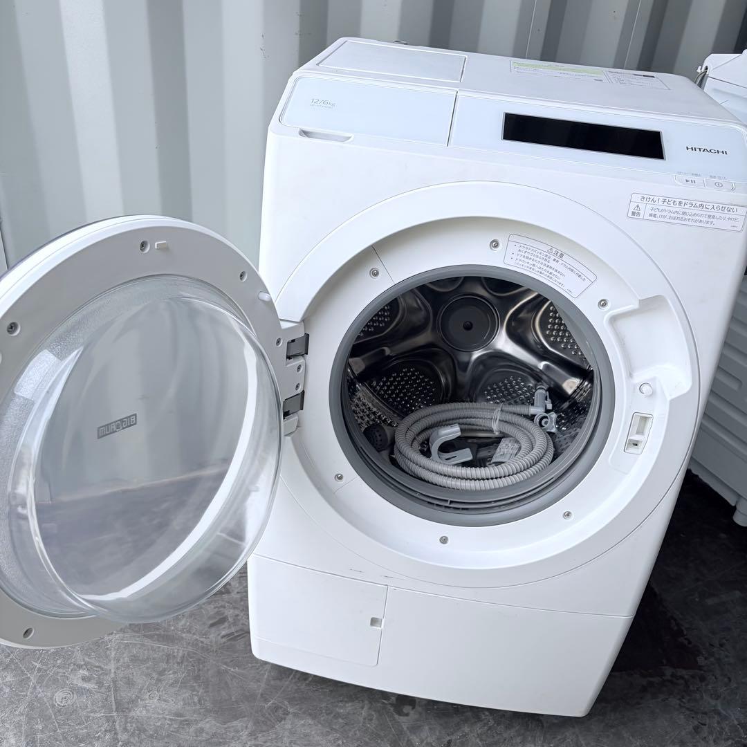 84運搬取付無料！ホワイト純正日立大容量パワフル洗濯機！シンプル操作完動