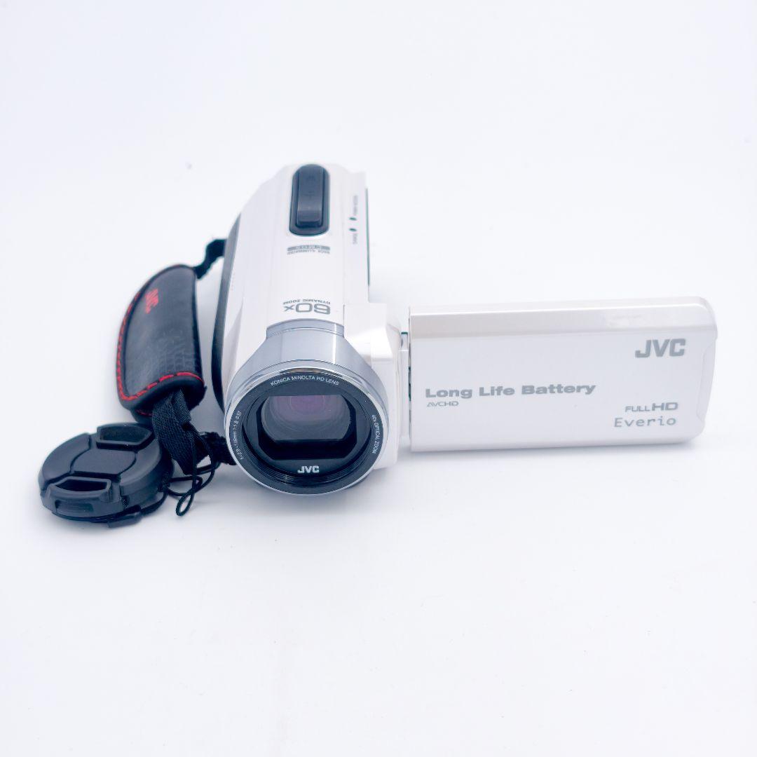 GZ-F200-W ビデオカメラ タフネス 高倍率ズーム アウトドア 旅行用 小型軽量の耐衝撃ボディで長時間記録に対応するシンプルモデル