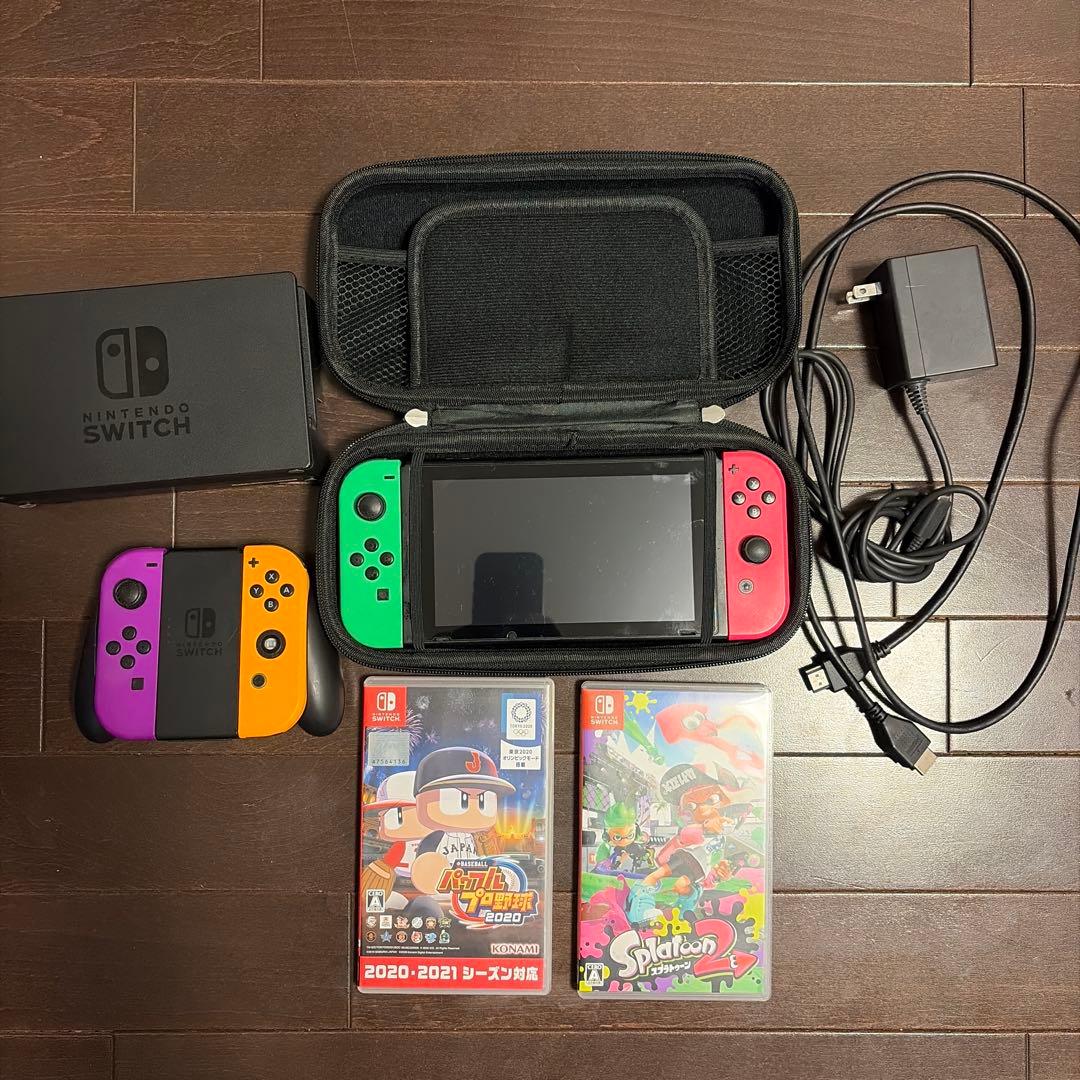 Nintendo Switch 本体 カラフルJoy-Con付き　ソフトセット Amazon.com: Nintendo Neon Purple/Neon Orange Joy-Con (L-R