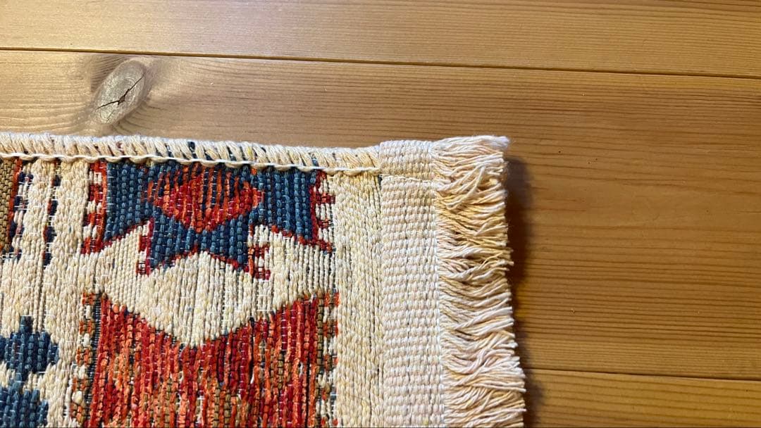 アルバニア産　90×57.5cm トライバルラグ　キリム　新品