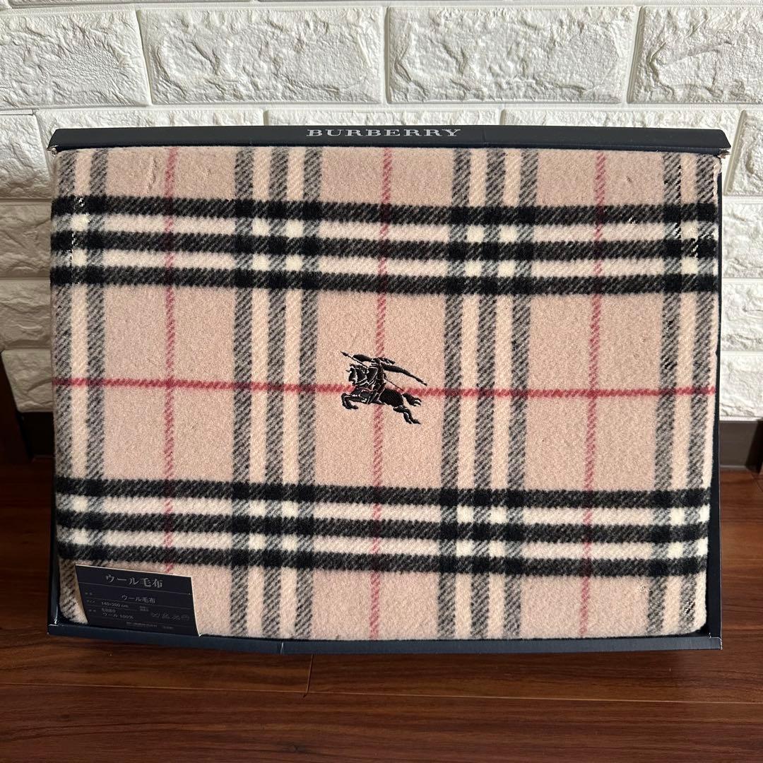 未使用 BURBERRY ウール毛布 ノバチェック バーバリー BURBERRY LONDON ウール100% ノバチェック 毛布 【公式通販】