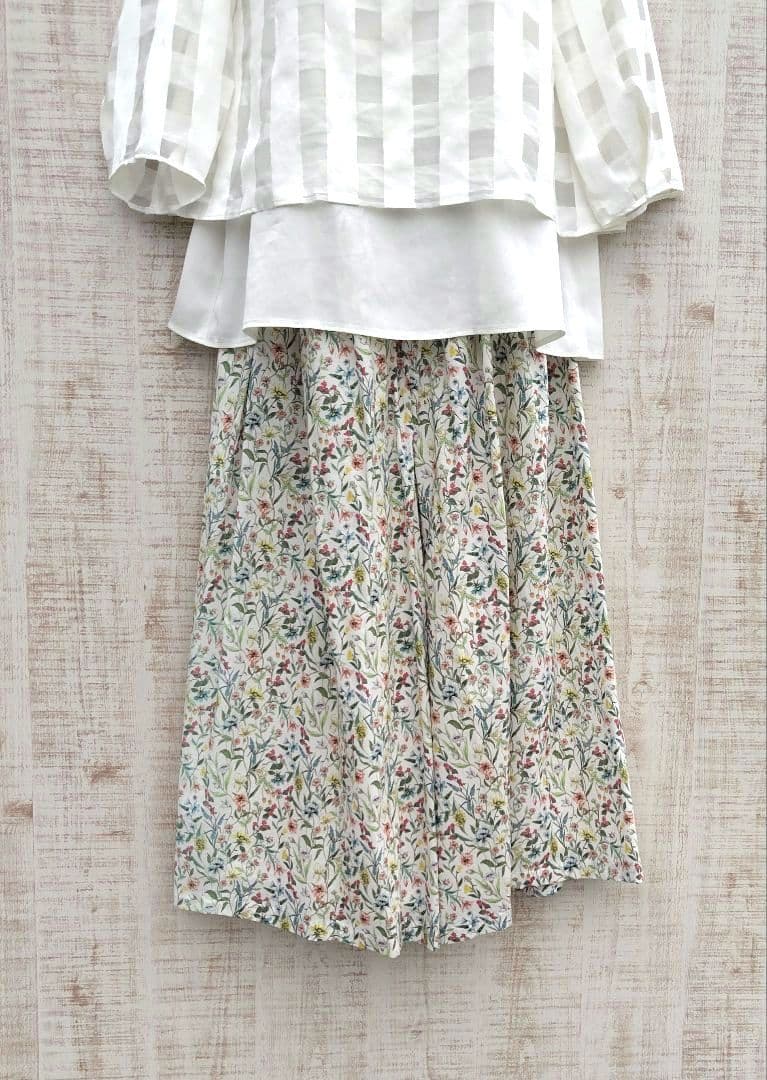 Mi【１点限り・即購入OK】リバティプリント　ガウチョ　キュロット　⑦ Mi様専用【1点限り・即購入OK】リバティプリント ガウチョ キュロット