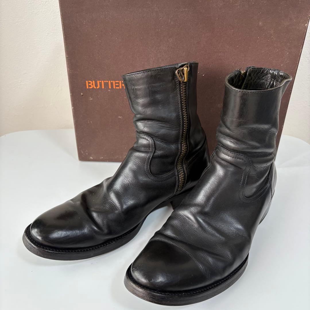 BUTTERO ブッテロ サイドジップブーツ GUIDI ブラック メンズ BUTTERO（ブッテロ） イタリア製 サイドジップブーツ メンズ EUR：40
