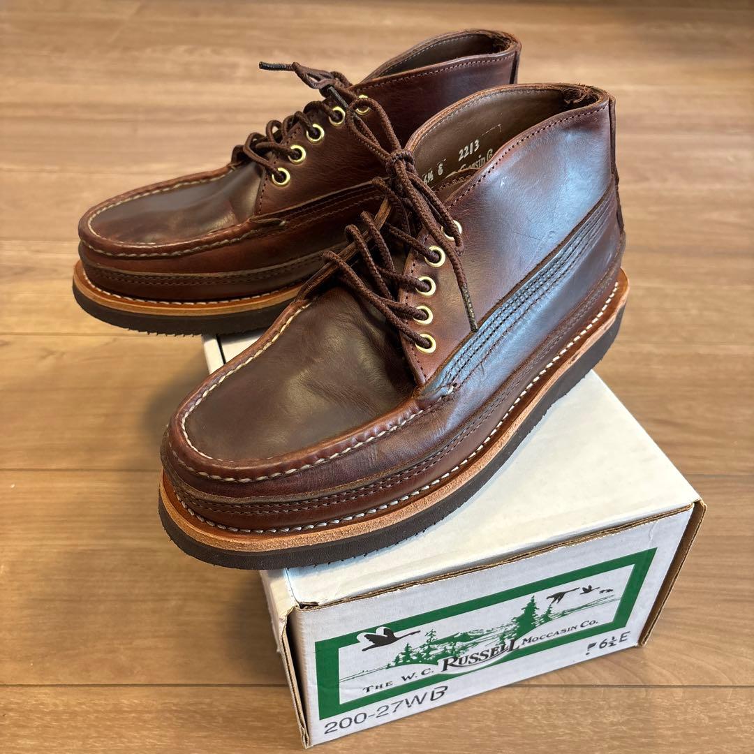 ラッセルモカシン スポーティングクレイチャッカsize6.5㌅ 楽天市場】ラッセル モカシン スポーティング クレー チャッカ メンズ