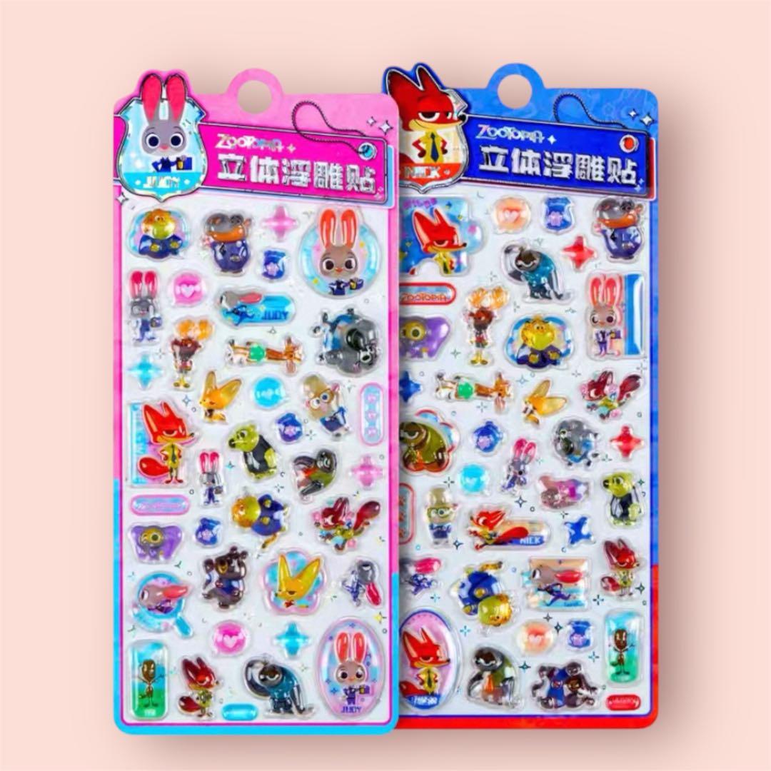 海外正規品】ズートピア うるちゅる シール ボンボンドロップ 2枚