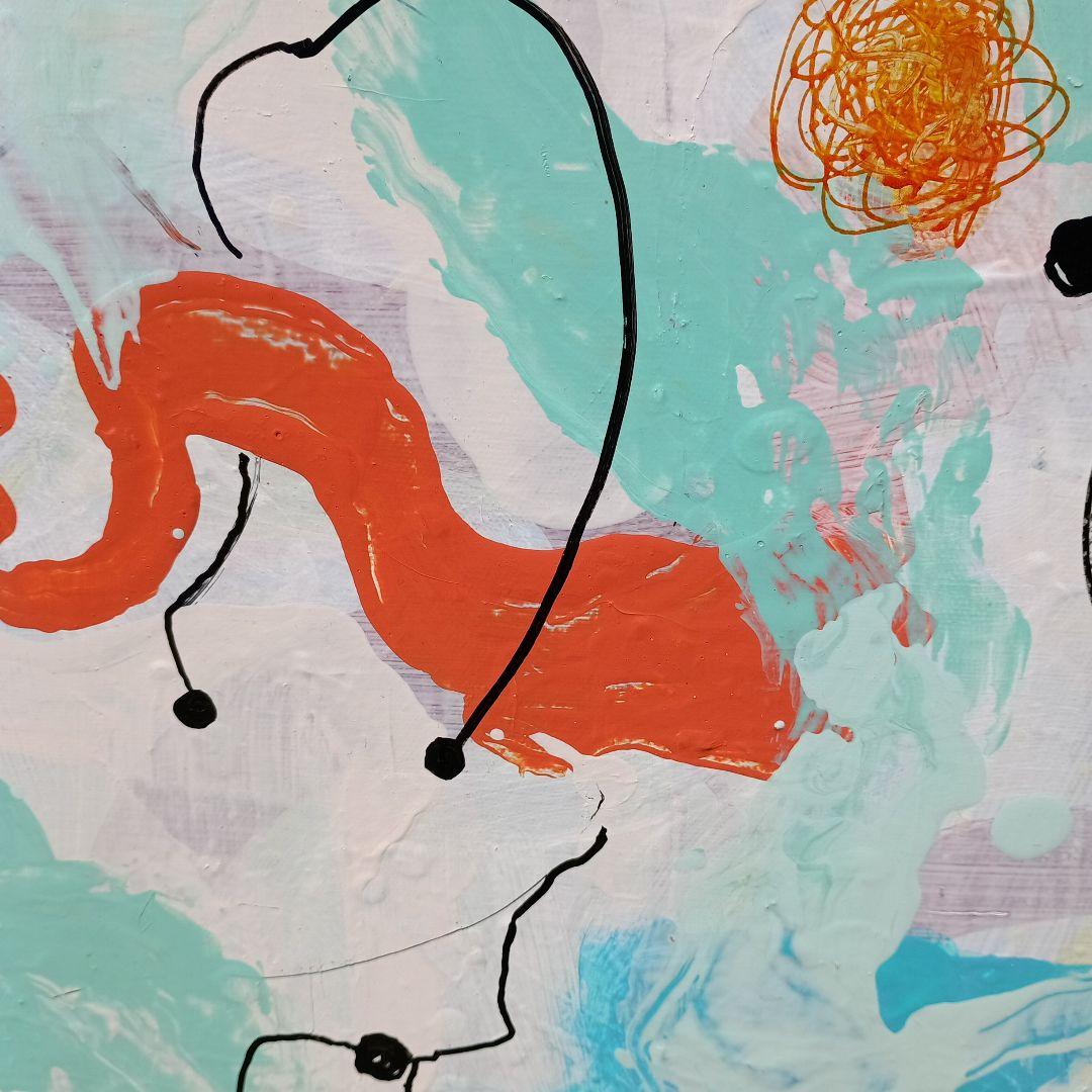 サラユカコ 榊原由香子 約20号アクリル ティファニーブルーの誘惑