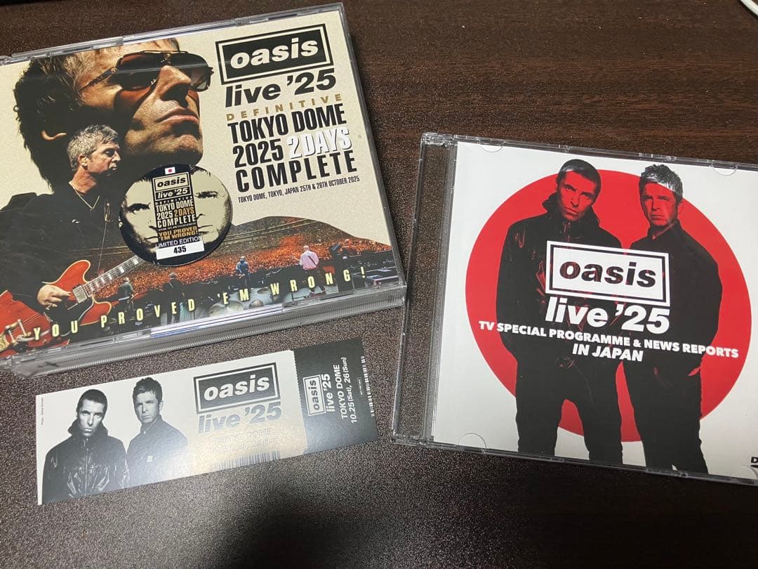Oasis live '25 Definitive Tokyo特典付プレスCD OASIS (Paper Sleeve 2CD) Fast Moon -live'25 Tokyo 1st Night