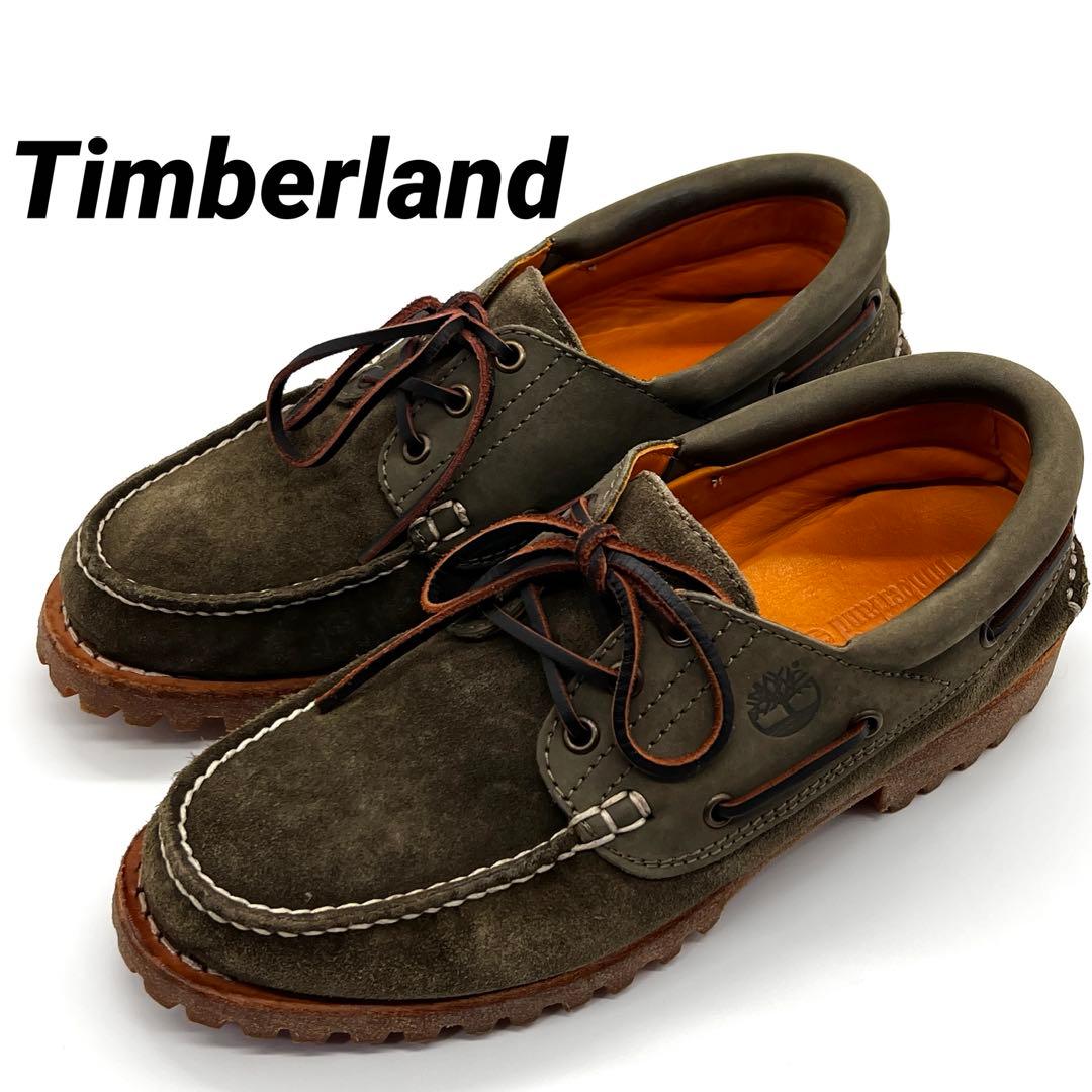 【美品】Timberland 【25.0】スリーアイ ボートシューズ　モカシン 中古・古着通販】Timberland (ティンバーランド) スリーアイ ラグ