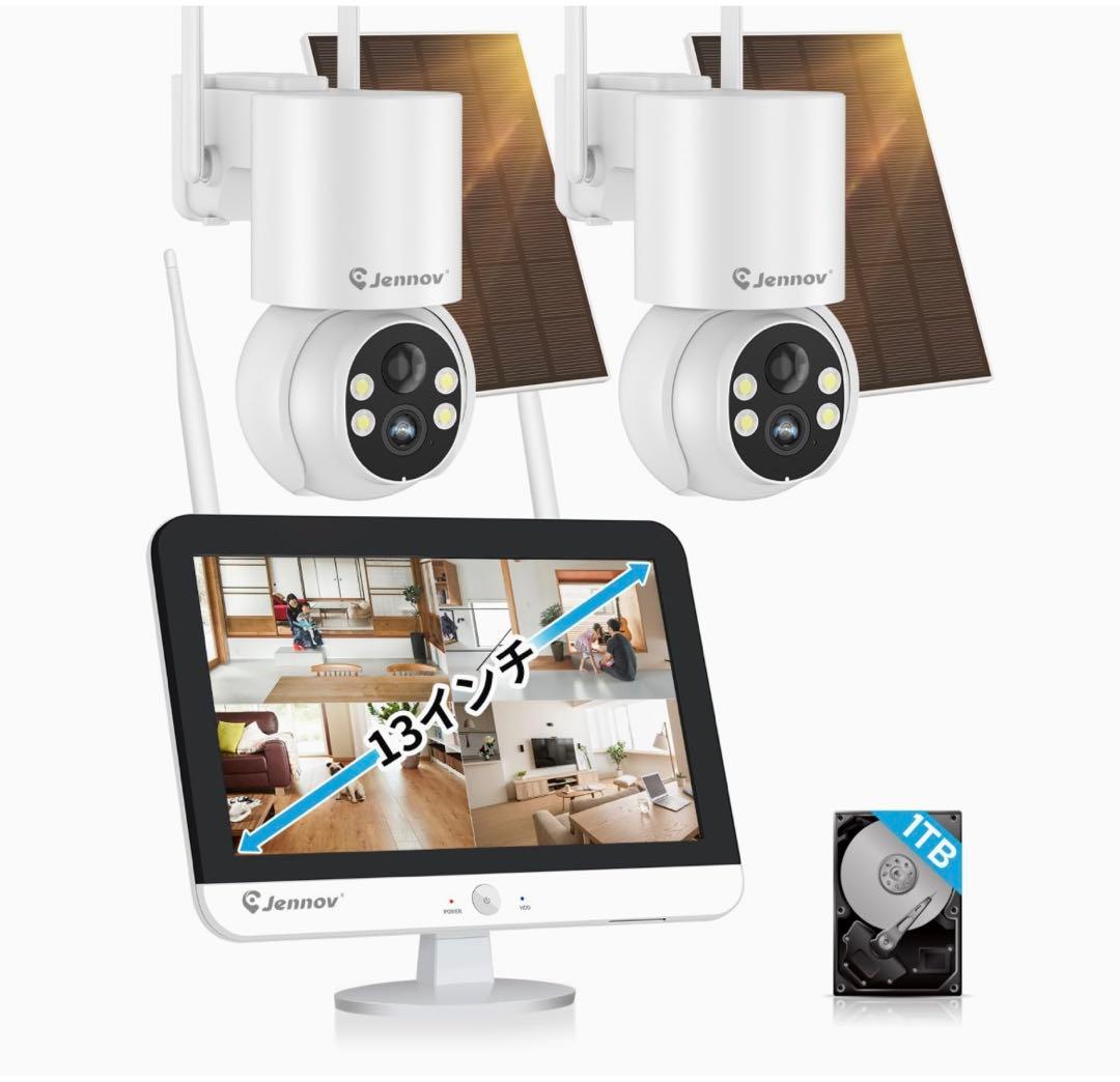 完全無線 防犯カメラ ワイヤレス 屋外 ソーラー 400万画素 360°回転 Amazon.co.jp: 【完全無線】Jennov 防犯カメラ 屋外 ソーラー