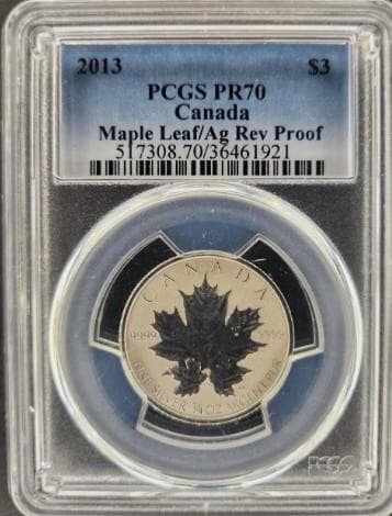銀貨 プレミアコイン 最高グレード世界に3枚 カナダ 2013年 メイプル