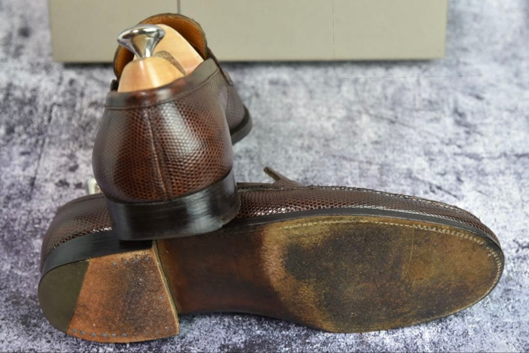 純正ツリー付　J.M.WESTON　#180　リザード　6.5E　ダークブラウン