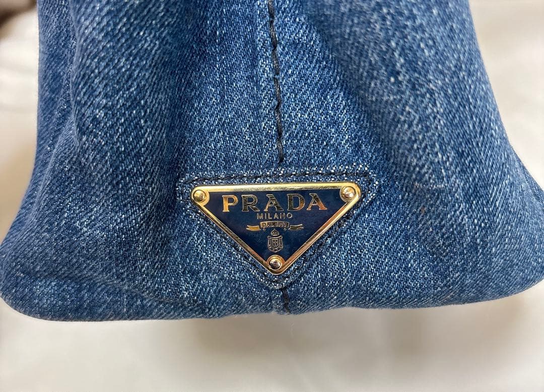 PRADA トートバッグ カナパS 2way ストラップ付 インディエゴ