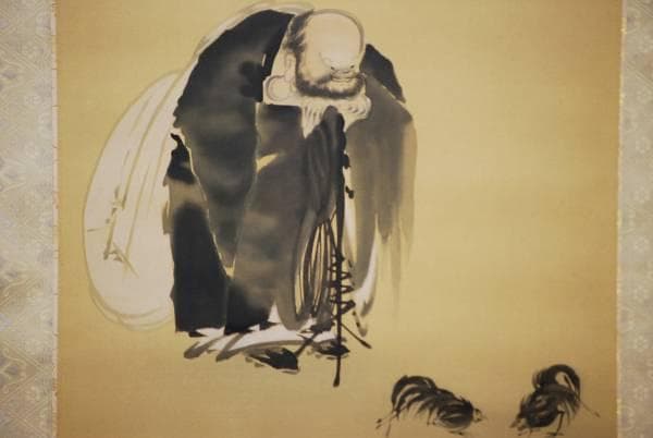 真作/桂山/布袋闘鶏図/布袋屋掛軸HC-840 真作/藤井松山/達磨図/寿山桐極箱付/布袋屋掛軸HJ-331 真作/藤井松山