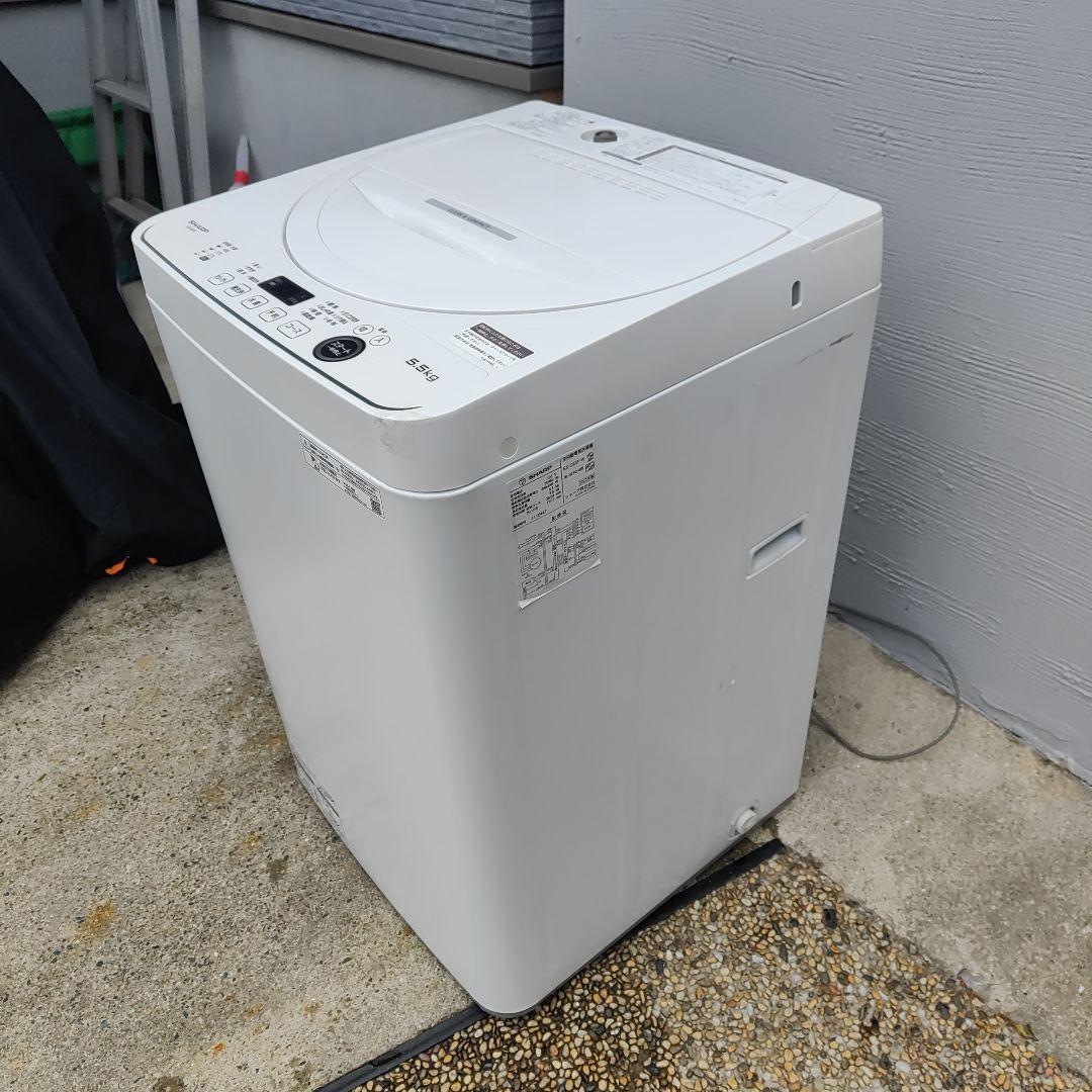 SHARP 5.5k 全自動洗濯機 ES-GE5F-W 2022年式 福岡県より