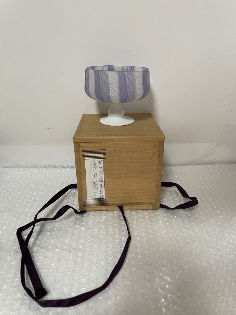 藤田喬平 手吹 ヴェニス 台钵・グラス 文化勲章受章 パープル 藤田喬平 手吹ヴェニス小鉢 五客揃 – Gallery Nisui