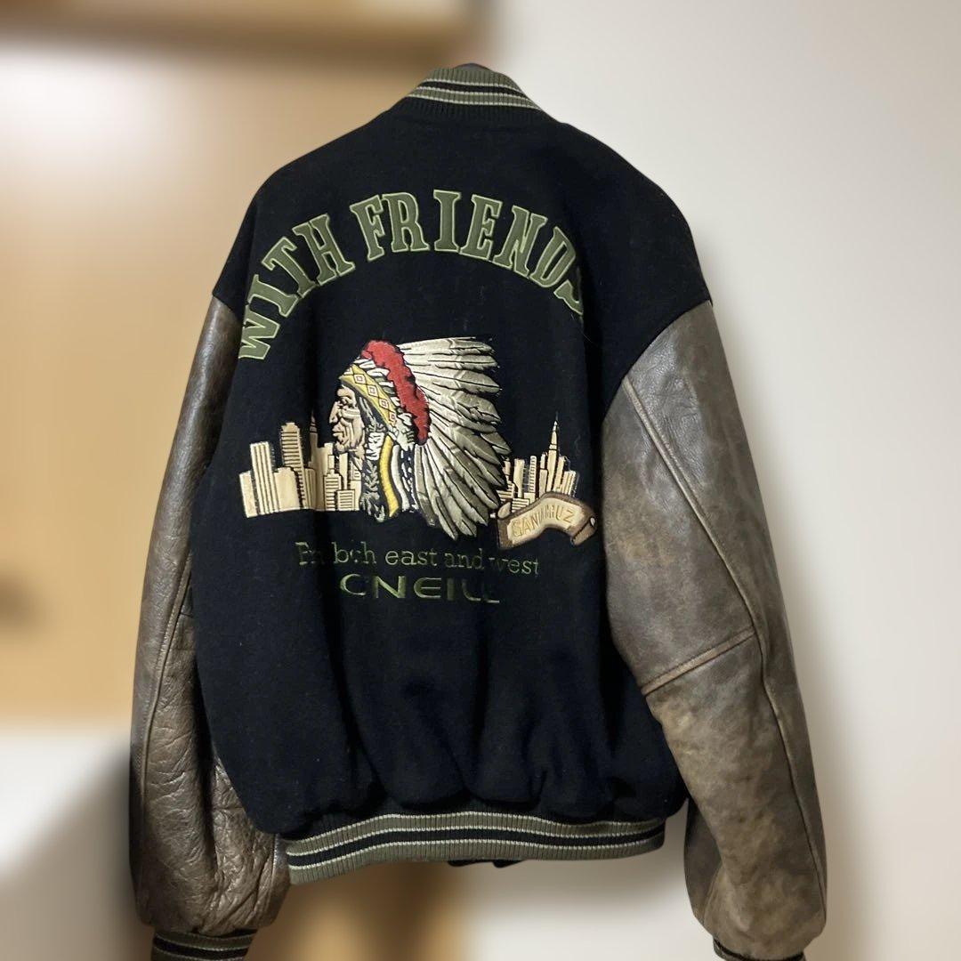 希少/90sヴィンテージ】O'NEILL オニール 本革レザー スタジャン刺繍