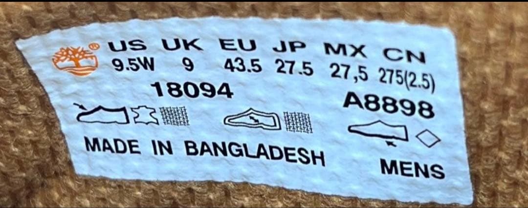9.5w 18094 ティンバーランド　6インチ ベーシック