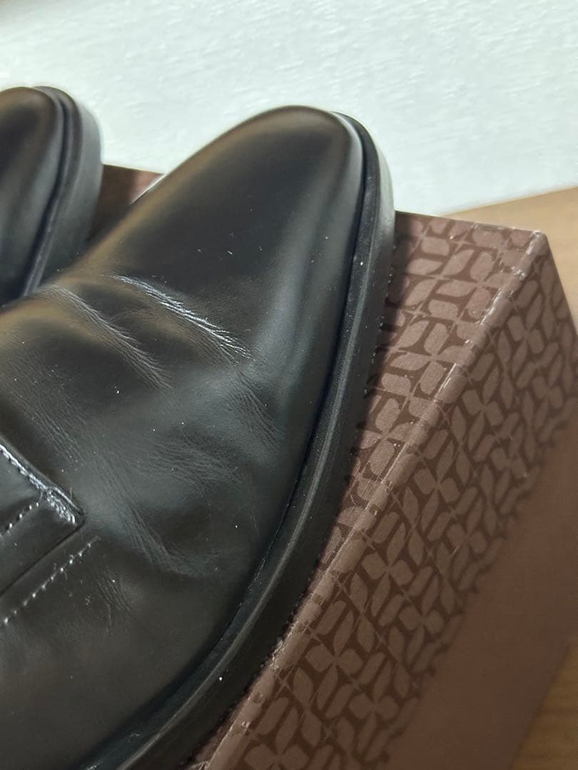 【着用1回極美品】a.testoni ストレートチップ黒UK6.5 25.5cm