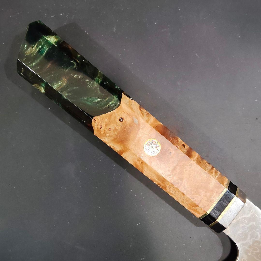 魚捌き 鬼反り 剣型 切付型 牛刀 V金10号 67層ダマスカス 包丁 八角柄
