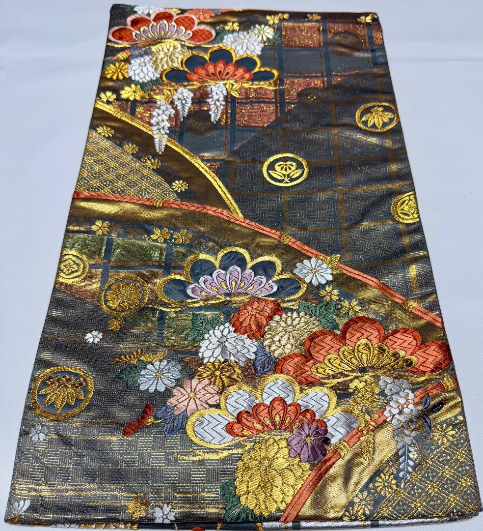 高級 袋帯 正絹 六通柄 フォーマル 訪問着 留袖 約50万円 高級 袋帯 正絹 六通柄 西陣織 訪問着 留袖 色無地 フォーマル 約38万円