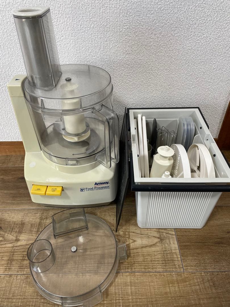 アムウェイ フードプロセッサー パーツ付き【最終値下げ】 フードプロセッサー 黒＋ケース付オプションパーツセット) ：Amway