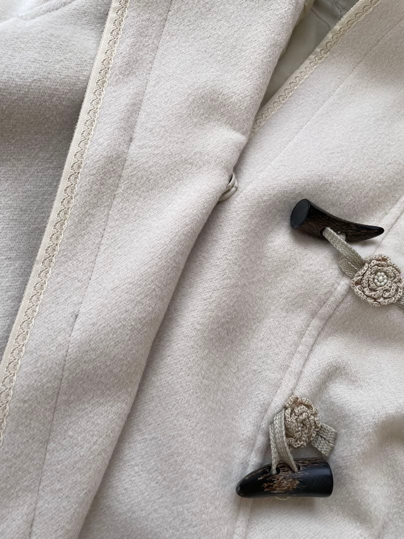 INGEBORG インゲボルグ ダッフルコート フード付き 裏地総柄 - メルカリ