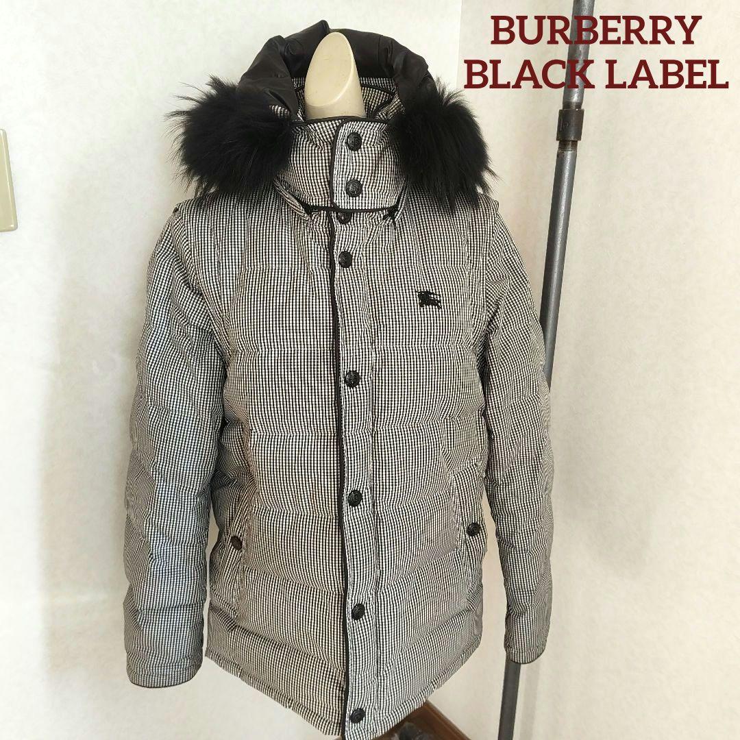 バーバリーブラックレーベル　ダウンジャケット/ベスト　フード着脱可 M BURBERRY BLACK LABEL - バーバリーブラックレーベル ダウンベストの
