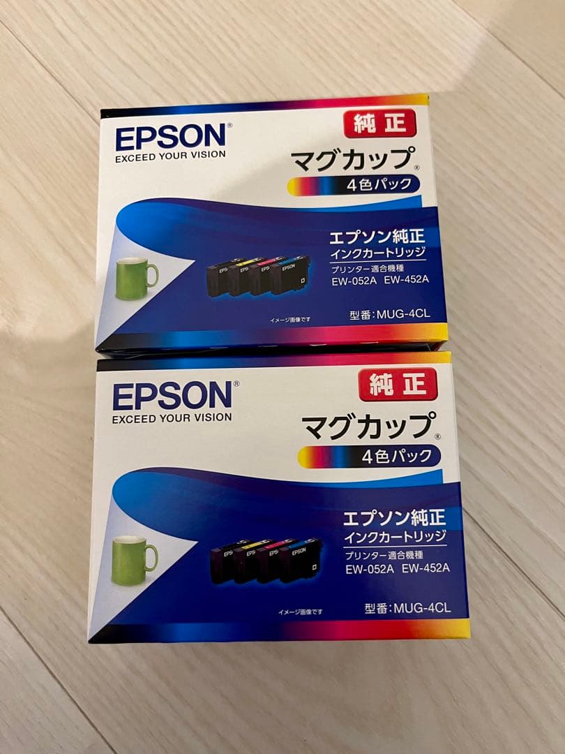 EPSON 純正インクカートリッジ 4色パック　２個 Amazon.co.jp: エプソン 純正 インクカートリッジ マグカップ MUG-4CL