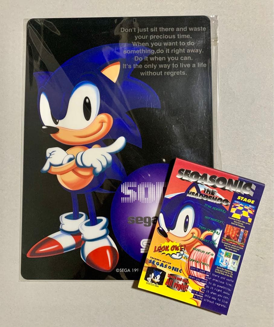 SEGA SONIC セガソニック・ザ・ヘッジホッグメモ帳下敷き当時物1991年