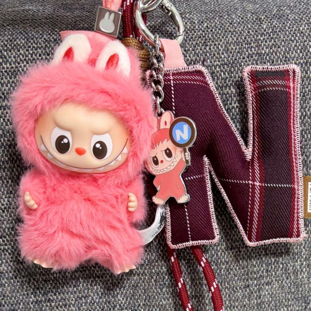 も*も様 PIN FOR LOVE キーホルダーセット【N】イニシャルラブブ