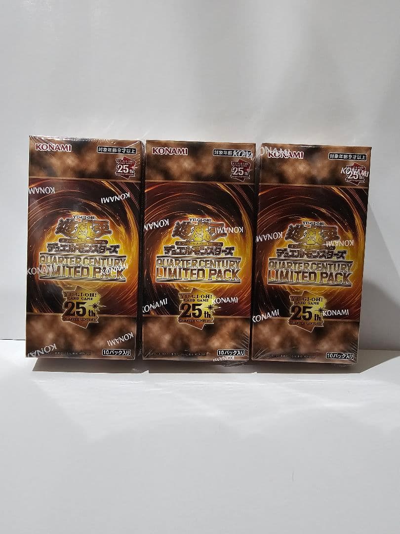 KONAMI 遊戯王クォーターセンチュリーリミテッド シュリンク付3BOX