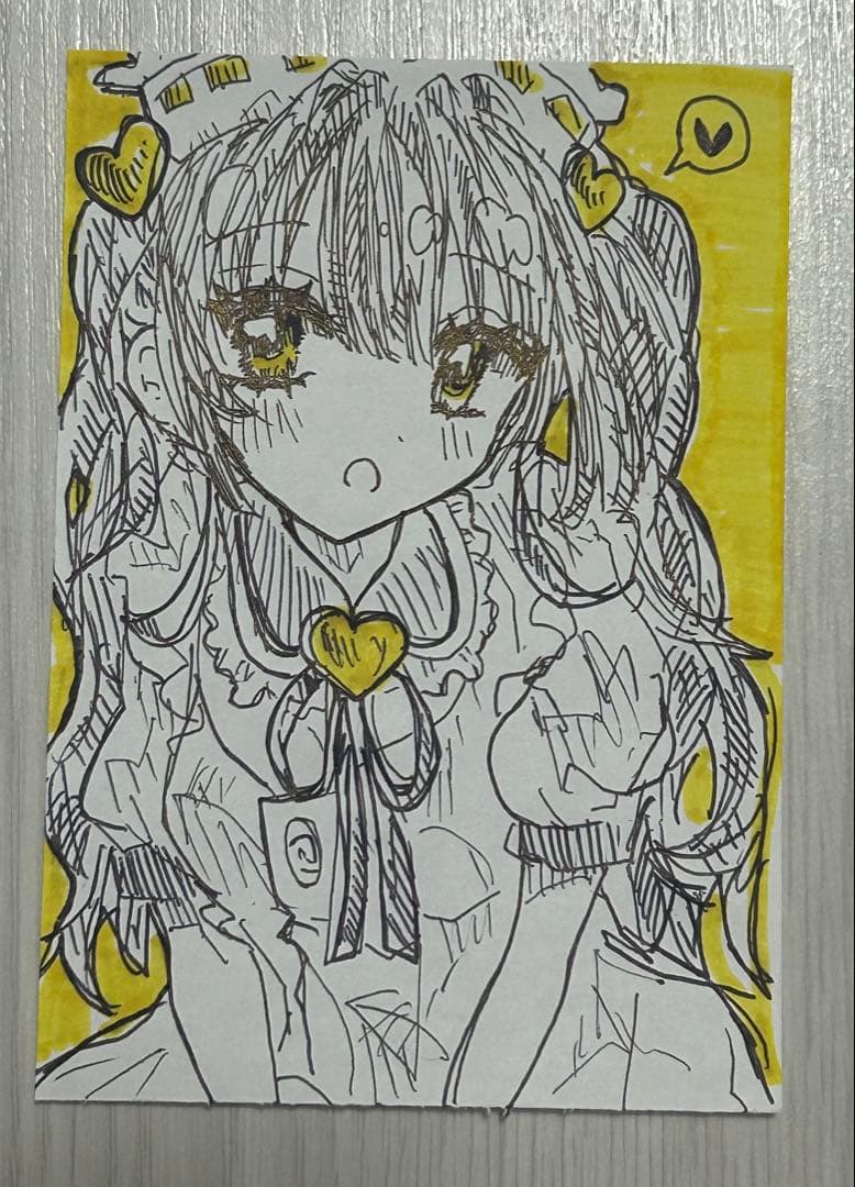 手描き イラスト アナログイラスト オリジナルイラスト 女の子 ラフ