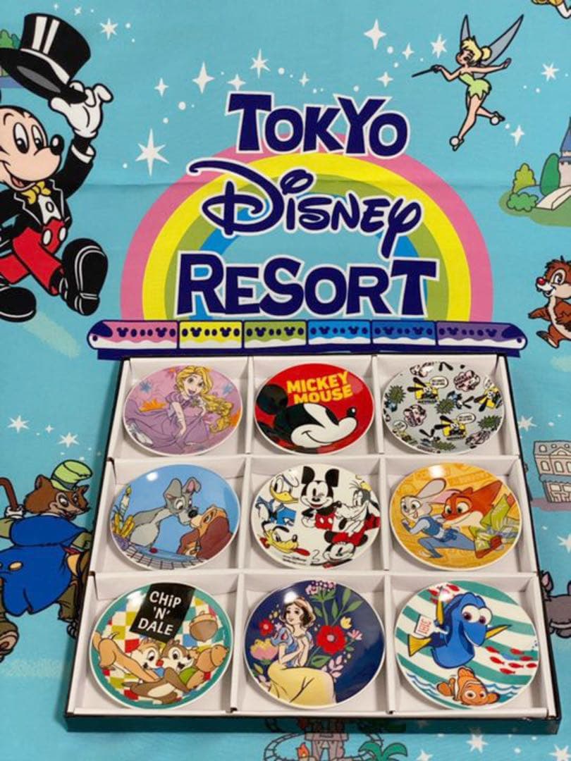 ショップディズニー☆オリジナル豆皿9枚セット 第1弾 (スペシャルボックス入り) ショップディズニー☆オリジナル豆皿9枚セット 第1弾 (スペシャル